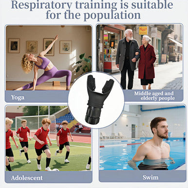 Fanbodta Portable Lung Capacity & Ab Trainer - Adjustable Resistance Breathing Exerciser For Core Strength Swimming Martial Arts | Medical-Grade Silicone Compact Design With Flow Control Valve