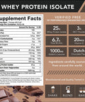 Sports Research Whey Protein Isolate Powder 5lb Dutch Chocolate LeucineEnriched Amino Acids with 25g of Protein Gluten NonGMO Verified Instantized for Easy Mixing 56 Servings