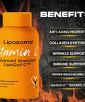 Advanced Bionetix Liposomal Vitamin C Supplement LipoQuilCa" Enhanced Absorption Technology 120 Capsules 1000mg High Dose Fat Soluble Vita C Immune Support Collagen Support