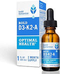 D3K2A Liquid Vitamin Complex Vegan D3 from Organic Algae with Vitamin K2 (MK7) and A for Immune Support Natural Orange Flavor Tastes Delicious 1 FL OZ. (30mL)