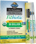 Garden of Life Dr. Formulated Probiotics Fitbiotic Weight Management Powder 50 Billion CFU & Prebiotic Fiber, Organic & Non-GMO Digestive Gut Health Probiotic Supplement, 20 Single Serving Packets