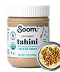 Soom Foods Organic Tahini 11oz (2 Pack) Roasted & Ground Sesame Seed Paste Creamy Tahini for Dubai Chocolate Hummus Sauces Vegan NutFree GlutenFree Kosher Keto Paleo Whole30