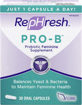 RepHresh Pro-B Probiotic Feminine Supplement, 30 ea