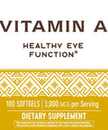 Nature'S Way Vitamin A, 3,000 Mcg Per Serving, 100 Softgels