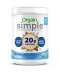 Orgain Simple Organic Vegan Protein Powder Vanilla 20g of Plant Based Protein Made with Fewer Ingredients and Without Dairy Gluten and Stevia Kosher NonGMO 1.25 Lb Packaging May Vary