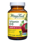 MegaFood Vitamin D3 2000 Iu (50 Mcg) - Vitamin D Supplements With Real Food Immune Support Supports Bones Teeth & Muscles Vegetarian Certified Non-Gmo Kosher 90 Tablets 90 Servings