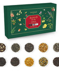 Vahdam Assorted Loose Leaf Tea Sampler (10 Teas 50 Servings) Non-GMO Gluten | Whole Loose Leaf Tea Sampler | Tea Variety Pack | Tea Set | s for Women & Men