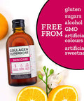 GOLD COLLAGEN Superdose Skin Care- Collagen Nutritional Supplements for Women & Men with Vitamin C Biotin Hyaluronic Acid Zinc Anti-Ageing Liquid for Hydrated Skin Hair Growth Strong Nails 300ml