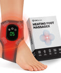 Emsense Heating Foot Massager - Cordless Vibration & Heat Therapy Wrap With 5 Heat Levels & 3 Vibration Modes For Tired Feet Ankles & Lower Calf Usb-C Rechargeable 1 Pack