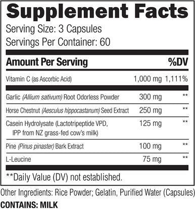 UMZU Redwood Nitric Oxide Booster Capsules 30 Day Supply N.O. Supplement for Circulatory Support