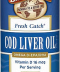 Barlean'S Cod Liver Oil Liquid Supplement Omega 3 Fish Oil With 900Mg Epa And Dha Plus Vitamin D Supplements For Joint Brain And Heart Health Support Lemonade Flavor 8 Oz