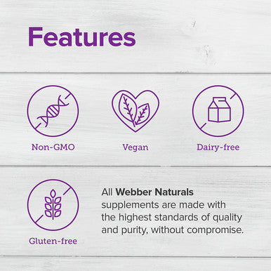 Webber Naturals Quercetin Supplement 500 mg Per Pill 140 Vegetarian Capsules PlantBased Immune Support Antioxidant Supplement Gluten and Dairy NonGMO Suitable for Vegans