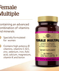 Solgar Female Multiple 120 Tablets - Multivitamin Mineral & Herbal Formula For Women - Advanced Phytonutrient - Vegan Gluten Free Dairy Free Kosher 40 Servings