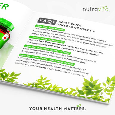 Apple Cider Vinegar Capsules With Cayenne Pepper, Turmeric And Ginger Root - 180 Vegan Capsules Made From Uk Grown Apples - Raw Unfiltered Acv - 1033Mg Daily Dosage - Made In The Uk By Nutravita