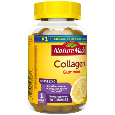Nature Made Collagen Gummies With Vitamin C Zinc And Biotin Hydrolyzed Collagen Peptides Supplement For Healthy Skin Support 60 Gummies 60 Day Supply
