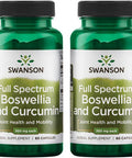 Swanson Full Spectrum Boswellia & Curcumin Natural Wellness Formula - (60 Capsules) 2 Pack