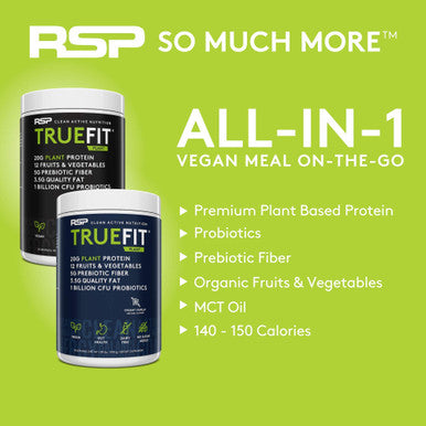 Vegan AminoLean Pre Workout Energy (Acai 25 Servings) with TrueFit Vegan Protein Powder (Creamy Vanilla 2 LB)