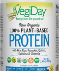VegiDay Raw Organic PlantBased Protein by Natural Factors Vegan Protein Powder French Vanilla 2.4 Lbs
