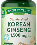 Korean Ginseng Capsules | 75 Count | Standardized Extract from Ginseng Root | Non-GMO, Gluten Supplement | by Nature's Truth