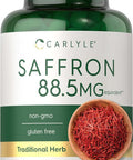 Carlyle Saffron Extract Capsules 88.5mg | 70 Count | Non-GMO & Gluten Supplement
