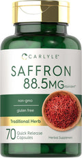 Carlyle Saffron Extract Capsules 88.5mg | 70 Count | Non-GMO & Gluten Supplement