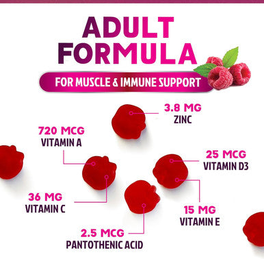 Multivitamin Gummy Vitamins, Berry Flavored Adult Daily Vitamins For Women & Men With Multi Vitamin A, C, D, E, B6, B12, Zinc & Antioxidants Supplement For Immune Health Support, Non-Gmo - 120 Gummies