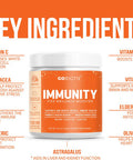 Immunity Fizz Wellness Booster by GoBiotix Immune Defense Powder Vegan Superfood Elderberry Turmeric Vitamin C B12 Supplement NonGMO Gluten Soy Sugar Free Immunity Support Orange