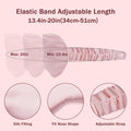 Amrules Sleep Mask Adjustable Silk Eye Mask For Sleeping Soft Sleeping Eye Shade Cover For Women Good For Blocking Light Reducing Puffiness Enhancing Sleep Quality (Blush Pink & Black) Set Of 2