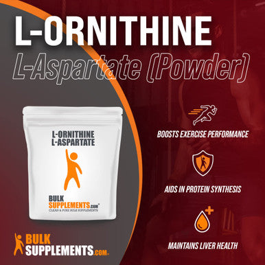 BulkSupplements L-Ornithine L-Aspartate Powder - Amino s Supplement for Liver Health - , 3g (3000mg) , 167 Servings (500 Grams - 1.1 lbs)