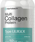 Multi Collagen Protein Powder 32 oz | Type I, II, III, V, X | Hydrolyzed Collagen Peptides | Keto & Paleo Friendly | Unflavored & Gluten Free | by Horbaach
