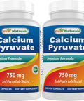 Best Naturals Calcium Pyruvate 750 mg 120 Capsules by (Pack of 2)