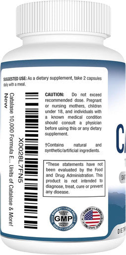 Best Earth Naturals Catalase Supplement 10,000 With Saw Palmetto, Biotin, Fo-Ti, Paba - Hair Supplements For Strong Hair - 60 Capsules