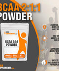 Bulksupplements.Com Bcaa 2:1:1 Powder - Branched Chain Amino Acids. Bcaa Powder, Bcaas Amino Acids Powder - Unflavored & Gluten Free, 6000Mg Per Serving - 83 Servings, 500G (1.1 Lbs)