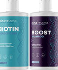 Advanced Biotin Shampoo And Conditioner Set - Paraben And Sulfate Shampoo And Conditioner For Dry Damaged Hair And Scalp Care - Volumizing Shampoo For Thinning Hair With Jojoba And Argan Oil