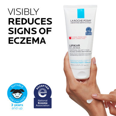 La Roche Posay Lipikar Soothing Relief Eczema Cream Face And Body Lotion For Eczema And Sensitive Dry Skin Moisturizer With Colloidal Oatmeal To Relieve Irritation