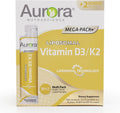 Aurora Nutrascience MegaLiposomal Vitamin D3/K2+ with Vitamin C Organic Fruit Flavor Gluten NonGMO 32 Single Serve Packets 21.7 oz (640 mL)
