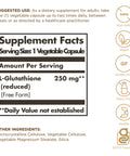 Solgar Reduced L-Glutathione 250 Mg - 60 Vegetable Capsules - Antioxidant Support - Non-Gmo Vegan Gluten Free Dairy Free Kosher 60 Servings