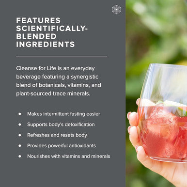 Isagenix Cleanse for Life - Powder Supplement for Cleanse Drink with No Laxatives or Diuretics - Support Metabolism with Vitamin B12 & Niacin - Natural Rich Berry 3.4 Oz (16 Servings)