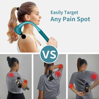 Massage Gun With Extension Handle Deep Tissue Massage Gun For Pain Relief, Muscle Massager For Back Neck Shoulders Waist Legs