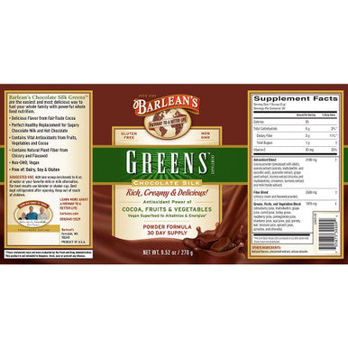 Barlean's Omega Pals Hooty Fruity Tangerine Fish Oil and Chocolate Silk Greens Powder Healthy Kids Bundle