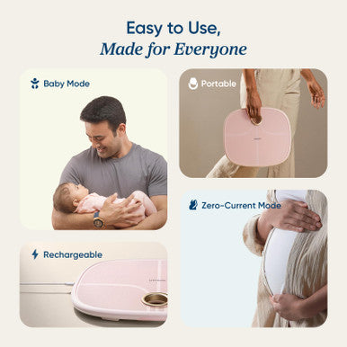 Etekcity Rechargeable Pink Smart Scale for Body Weight, BMI, Fat, Muscle Mass, Digital Bathroom Scale with 13 Metrics, Secret Mode, Bluetooth Connect to Free Apps, Cotton Candy Pink - 13.4 x 11.5 inches