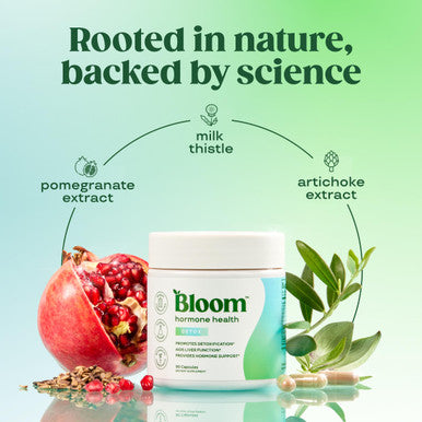 Bloom Nutrition Hormone Support for Women Capsules - Detox - Liver Health Detoxification & Hormone Health Support Supplement with Milk Thistle Pomegranate Extract & Artichoke Extract 30 Servings