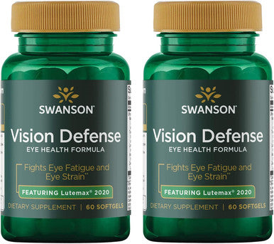 Swanson Vision Defense Antioxidant Vision Health Supplement Lutein Zeaxanthin Astaxanthin Broccoli Extract Bilberry Extract 60 Softgels Sgels