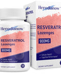 Herodianow 99% Ultra Purity Sublingual Trans-Resveratrol Supplement Organic 900Mg,Aging,Skin,Immune System,120 Lozenges