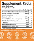 Glucosamine Chondroitin MSM Turmeric Boswellia - Joint Support Supplement. Antioxidant Properties. Helps with Inflammatory Response. Occasional Discomfort Relief for Back, Knees & Hands. 90 Capsules