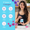 Obvi Multi Collagen Burn Fast Hydrolyzed Collagen Peptides Types I, II, III, V, X Keto and Gluten Free 30 Servings