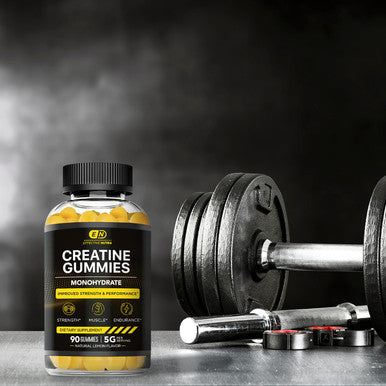 Creatine Monohydrate Gummies 5g - Vegan Creatine Gummies for Men & Women - Creatine Chews for Strength, Muscle, Energy, Endurance - Natural Lemon Flavor (90ct)