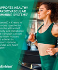 BioEmblem Vitamin D3 K2 Capsules (5000IU and 200mcg) Patented MK7 and MK4 for 3in1 Complex Support Vegetarian Vitamin D K2 Supplement for Teeth Heart Immune System NonGMO 90 Caps