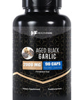 Healthfare Fermented Black Garlic Extract Dietary Supplement 2000Mg | 90 Caps | Maximum Strength | Non-Gmo | Gluten Free
