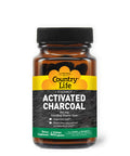 Country Life Activated Charcoal Digestive Aid 260Mg 40 Vegan Capsules Certified Gluten Free Certified Vegan Non-Gmo Verified